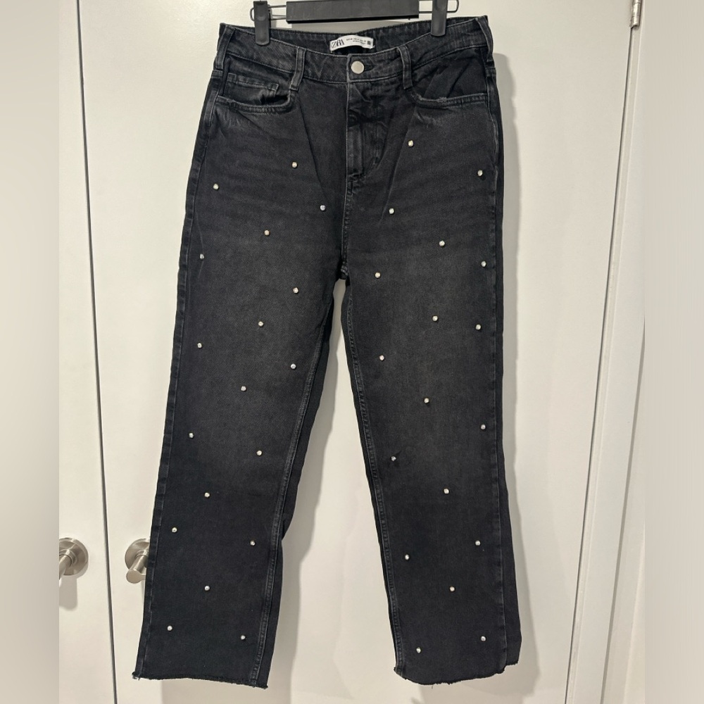 Zara black Jeans with embellishment Size 8